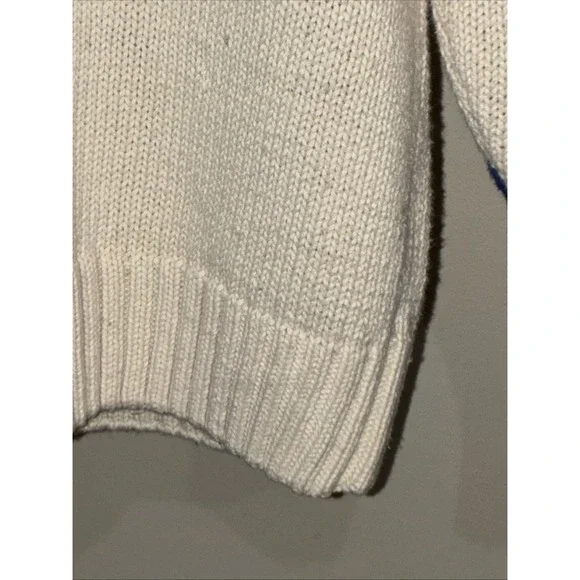 GH Bass Sweater Vintage Large Cotton/ramie Mix Snowflake Design - Picture 5 of 14